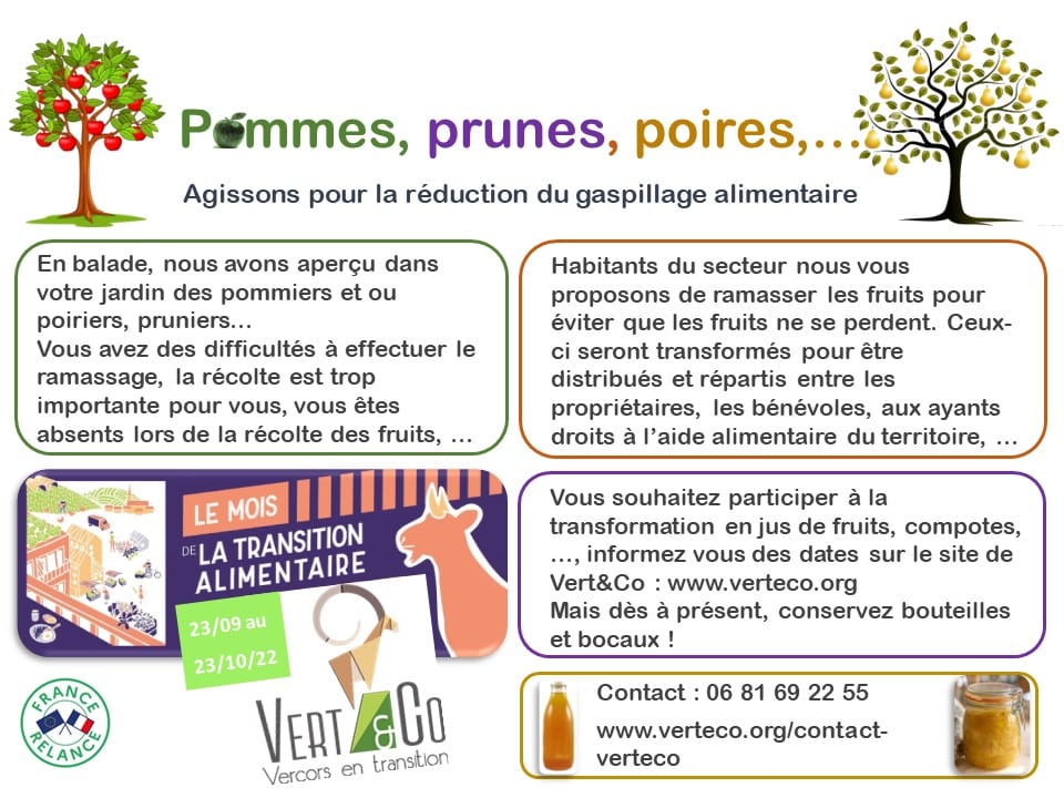 PAiT Grenoble | Glanage des Prunes, Pommes, Poires des bons jus et compotes !