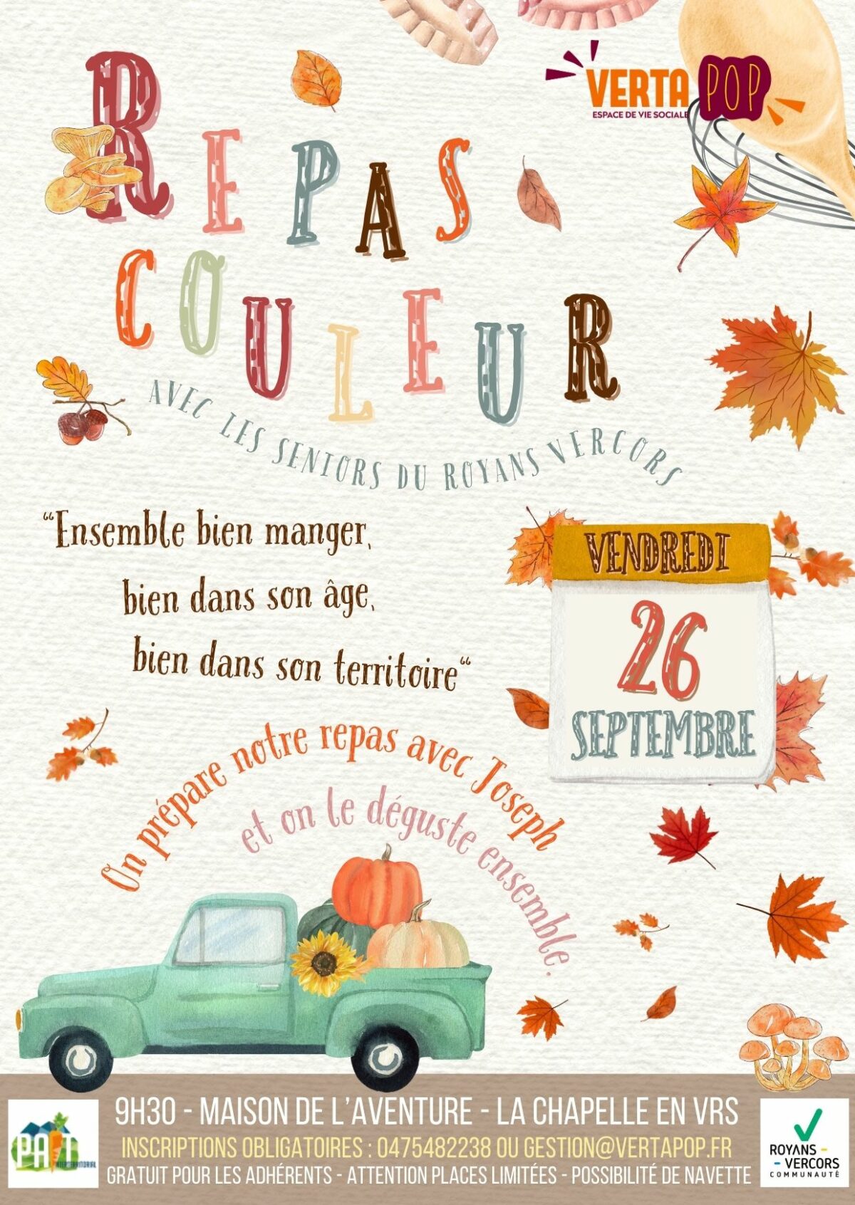 PAiT Grenoble | Repas couleur avec les seniors du Royans-Vercors