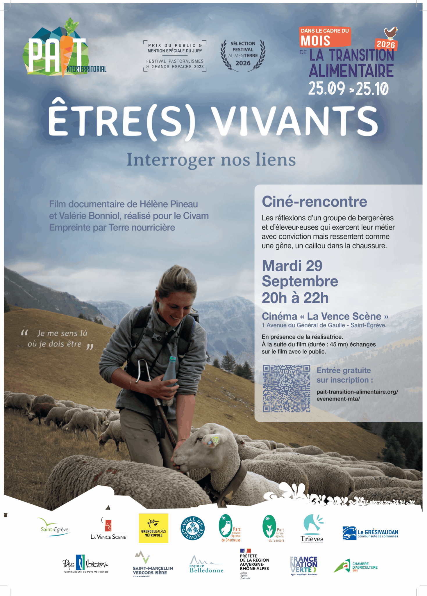 PAiT Grenoble | Ciné Rencontre – Etre(s) Vivants – Interroger nos liens – en présence de la réalisatrice